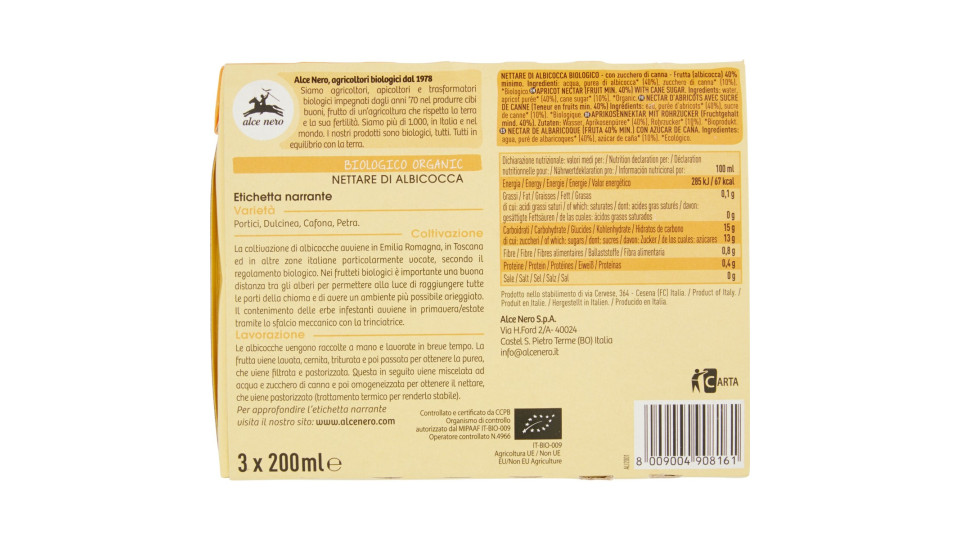 alce nero Nettare di Albicocca