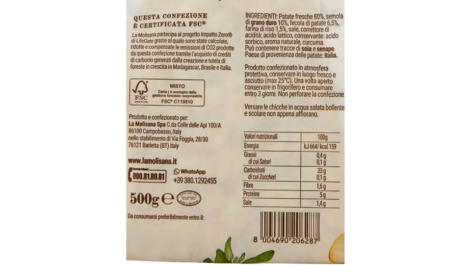 Molisana chicche di patate