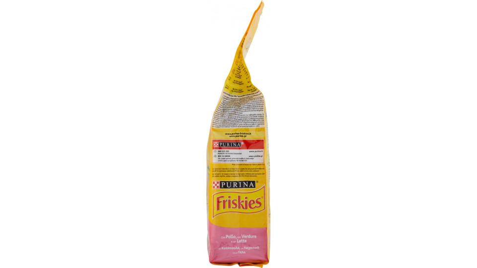 PURINA FRISKIES Gatto Crocchette Junior con Pollo, Latte e Verdure aggiunte