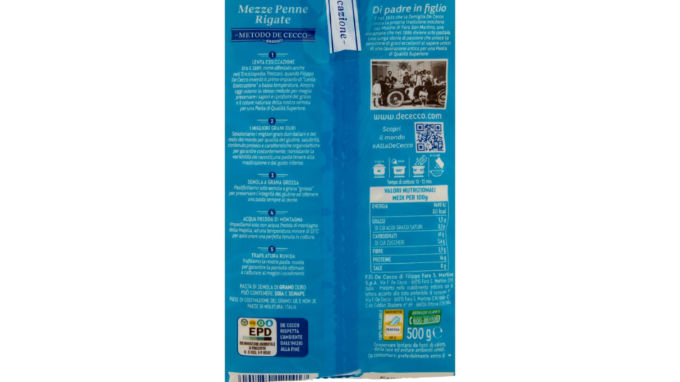 De Cecco Mezze Penne Rigate n� 141