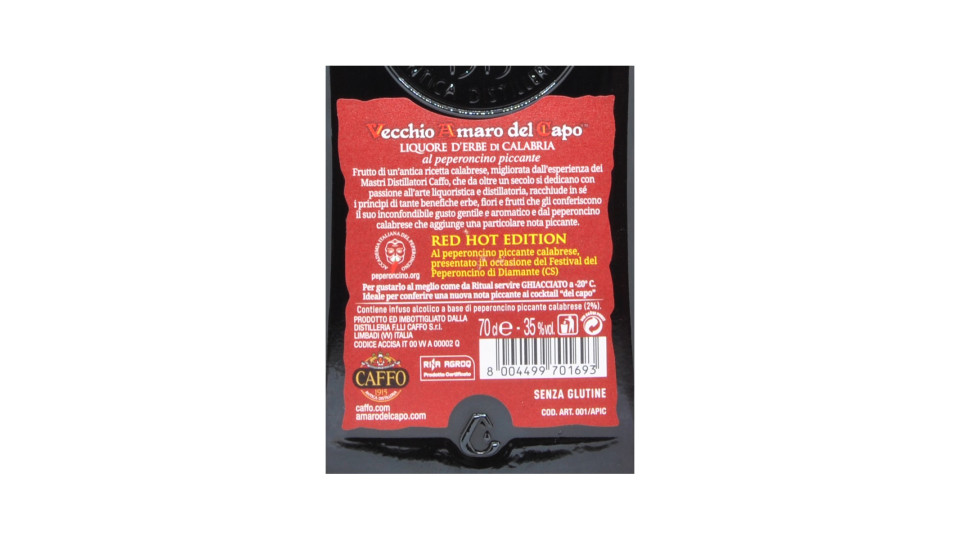 Caffo Vecchio Amaro Del Capo Liquore d'erbe di Calabria