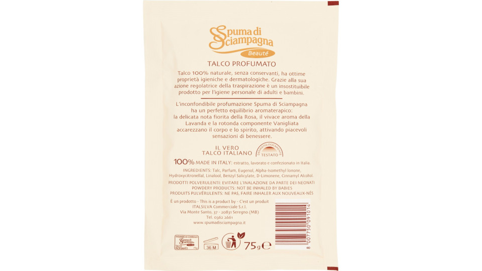 Spuma di Sciampagna talco busta