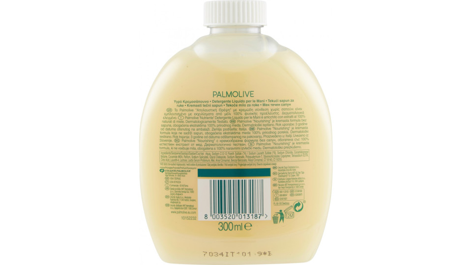 Palmolive Naturals Latte e Miele Detergente Liquido per le Mani Erogatore + Ricarica