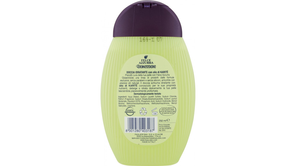 Felce Azzurra Benessere Bagno con olio di Karité 500 ml + 250 ml =