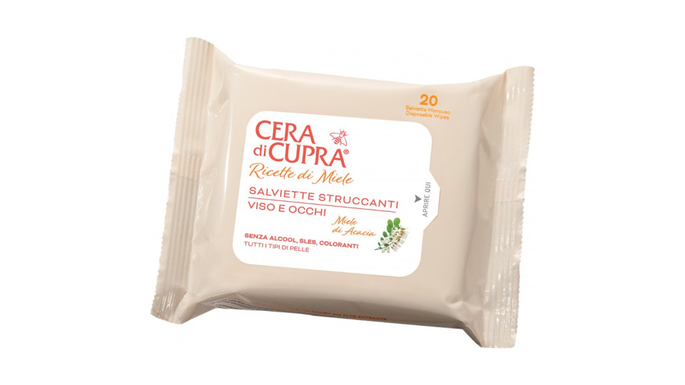 Cera di Cupra, Ricetta di Bellezza salviette struccanti