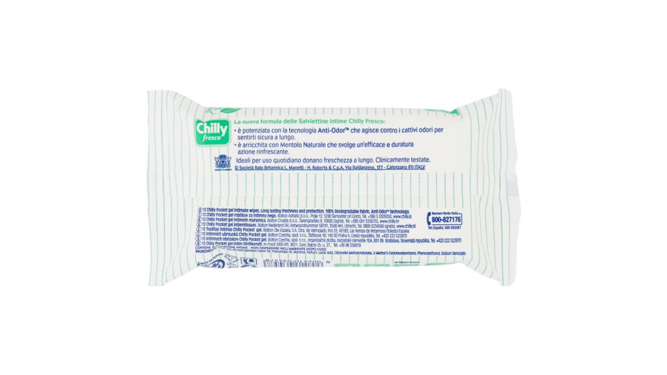Gel Pocket Salviettine Intime 12 Pz