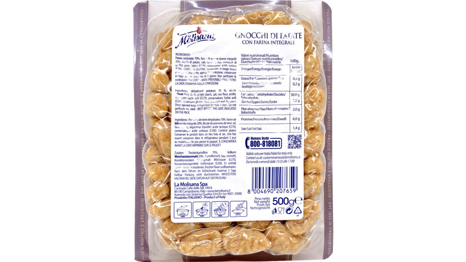 La Molisana gnocchi di patate integrali