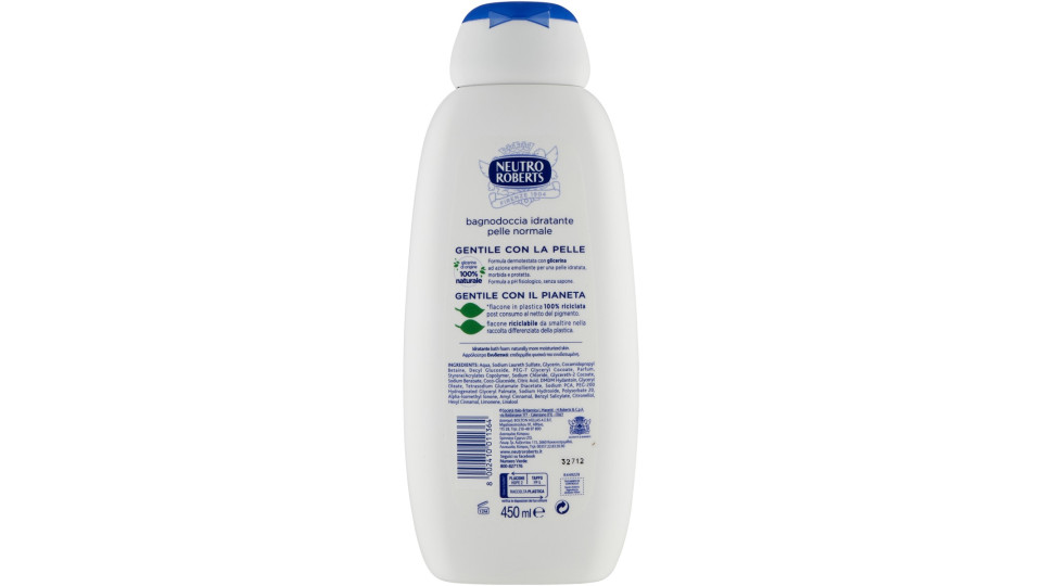 Neutro Roberts idratante con glicerina naturale Bagnodoccia Dermotestato