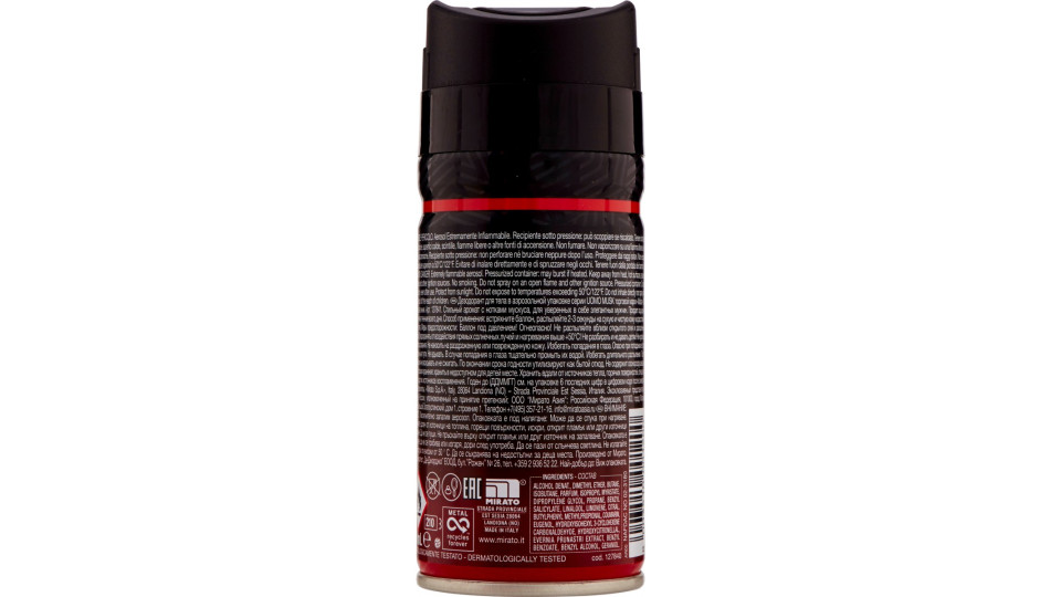 Malizia deodorante uomo musk