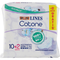 Lines, Cotone assorbenti ultra con ali ripiegati