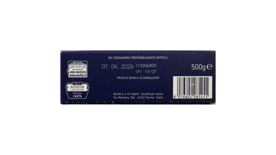 Barilla n.45 ditali lisci