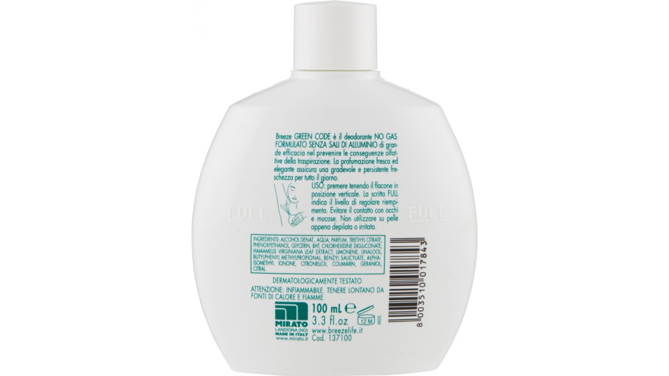Breeze Green Code Deodorante profumato