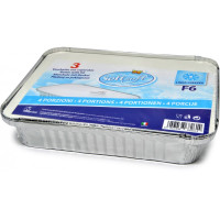 Soft Soft vaschette alluminio con coperchio f6 4 porzioni