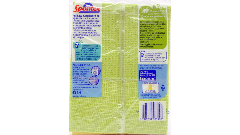Spontex Panno Pulicasa AquAbsorb x2