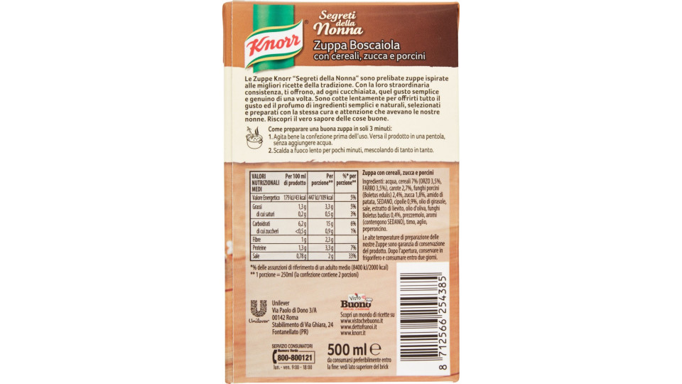 Knorr Segreti Della Nonna Zuppa 5 Cereali
