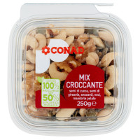 Mix Croccante semi di zucca, semi di girasole, anacardi, noci, mandorle pelate 250 g Conad