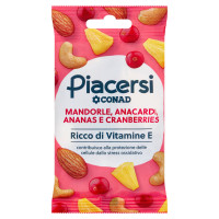 Mandorle, Anacardi, Ananas e Cranberries 40 g Conad