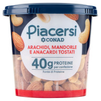 PIACERSI CONAD Arachidi, Mandorle e Anacardi Tostati 175 g