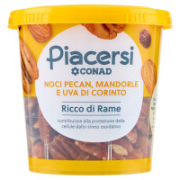 PIACERSI CONAD Noci Pecan, Mandorle e Uva di Corinto 175 g