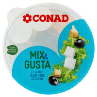 Mix & Gusta Feta DOP Olive Nere Crostini 140 g Conad