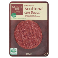 SAPORI & IDEE CONAD Percorso Qualità Hamburger di Scottona Benessere con Bacon 180g