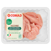 CONAD Percorso Qualità Tacchino Allevato Senza Uso di Antibiotici* Tagliata di Fesa 0,400 kg