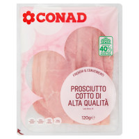 Freschi & Convenienti Prosciutto Cotto di Alta Qualità 120 g Conad