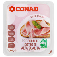 Freschi & Soffici Prosciutto Cotto di Alta Qualità 80 g Conad