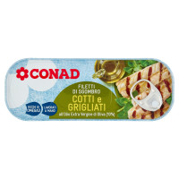 Filetti di Sgombro Grigliati all'Olio Extra Vergine di Oliva (10%) 120 g Conad