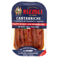 Rizzoli Filetti di Alici con Peperoncino Cantabriche in Olio 100% Italiano 70 g