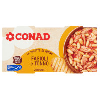 Le Ricette di Tonno Fagioli e Tonno 2 x 160 g Conad