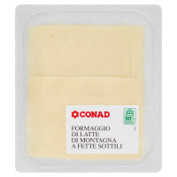 Formaggio di Latte di Montagna a Fette Sottili 130 g Conad