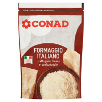 Formaggio Italiano Grattugiato fresco e confezionato 100 g Conad
