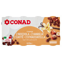 I Cremosi 2 Nocciola 2 Vaniglia 2 Caffè 2 Stracciatella 8 x 125 ml Conad