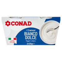 I Cremosi Bianco Dolce Yogurt intero 2 x 125 g Conad