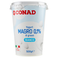 CONAD Yogurt Magro 0,1% di grassi Bianco 500 g