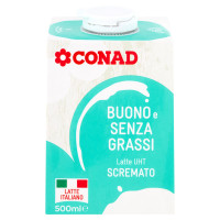 CONAD Buono e Senza Grassi Latte UHT Scremato 500 ml