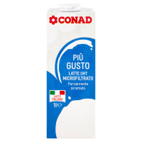 Più Gusto Latte UHT Microfiltrato Parzialmente scremato 1 L Conad