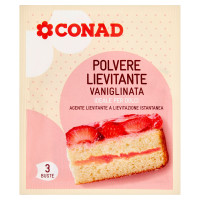 Polvere lievitante vaniglinata 3 x 16 g Conad