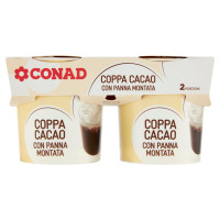 Coppa Cacao con panna montata 2 x 110 g Conad