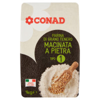 Farina di Grano Tenero Macinata a Pietra Tipo 1 1 kg Conad