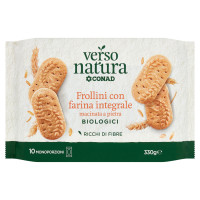 Frollini con farina integrale macinata a pietra g 330 Verso Natura Bio Conad