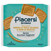 Frollini con Farina di Riso e di Quinoa e semi di miglio 300g Conad
