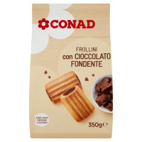 Frollini con cioccolato fondente 350g Conad