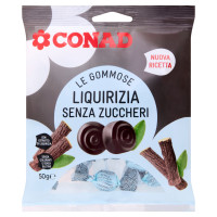 CONAD Le Gommose Liquirizia Senza Zuccheri 50 g