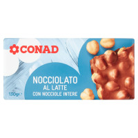Nocciolato al Latte con Nocciole Intere 130 g Conad