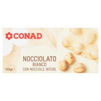 Nocciolato Bianco con Nocciole Intere 130 g Conad