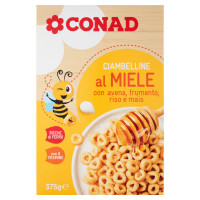 Ciambelline al Miele con avena, frumento, riso e mais 375 g Conad