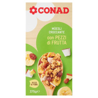 Müesli Croccante Con Pezzi di Frutta 375 g Conad