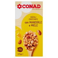 Muesli croccante mandorle e miele 375g Conad